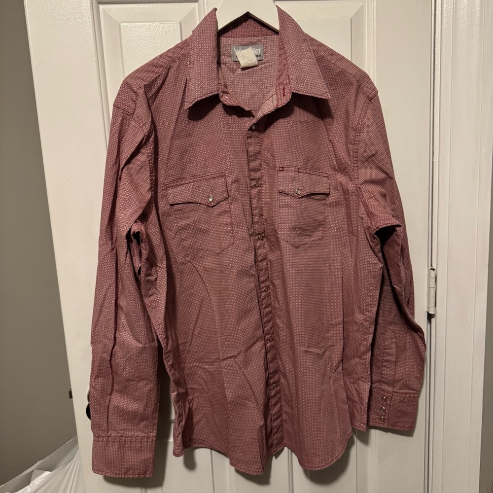 Wrangler Red Patterned Shirt - image 1
